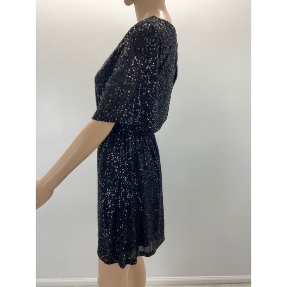 ALTARD’S STATE BLACK  SEQUIN MINI DRESS - Picture 5 of 9